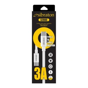 کابل شارژ و دیتا تایپ سی به تایپ سی (Type-C to Type-C) سیبراتون مدل S280C